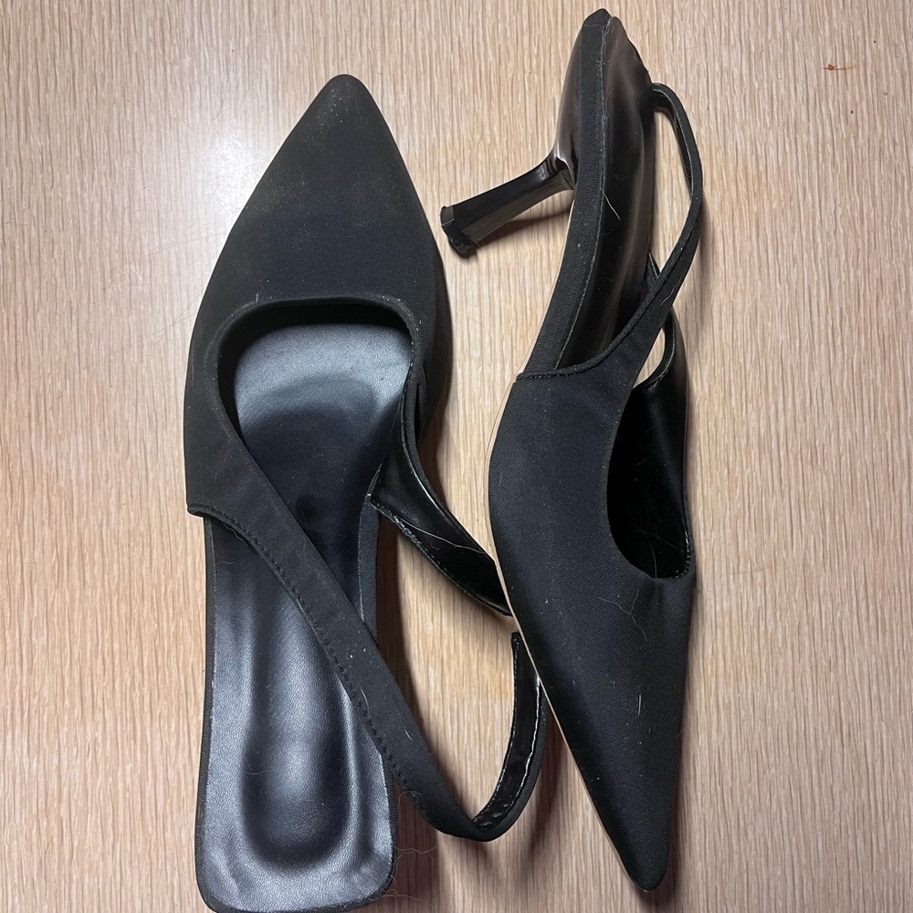 Elegant Black Slingback Heels